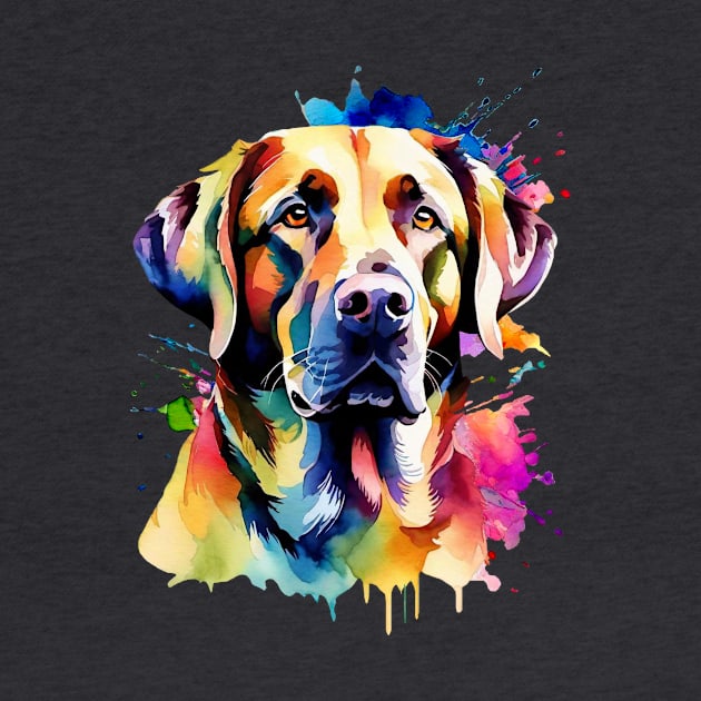 Labrador Retriever Watercolor Drip by Angel King Design